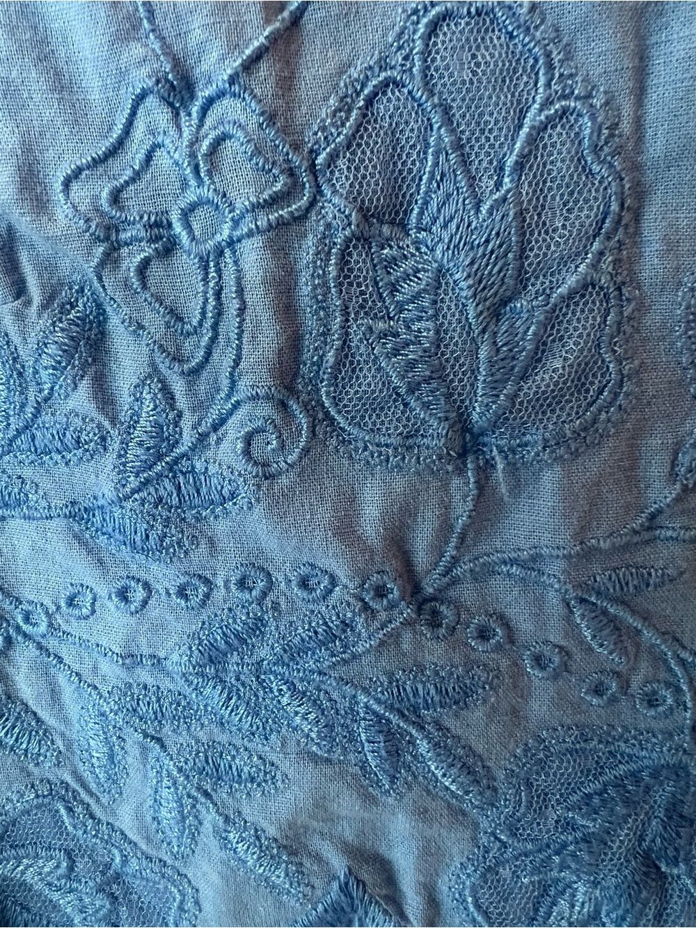 Free People Blue Embroidered Tie-Side Camisole - Picture 8 of 8